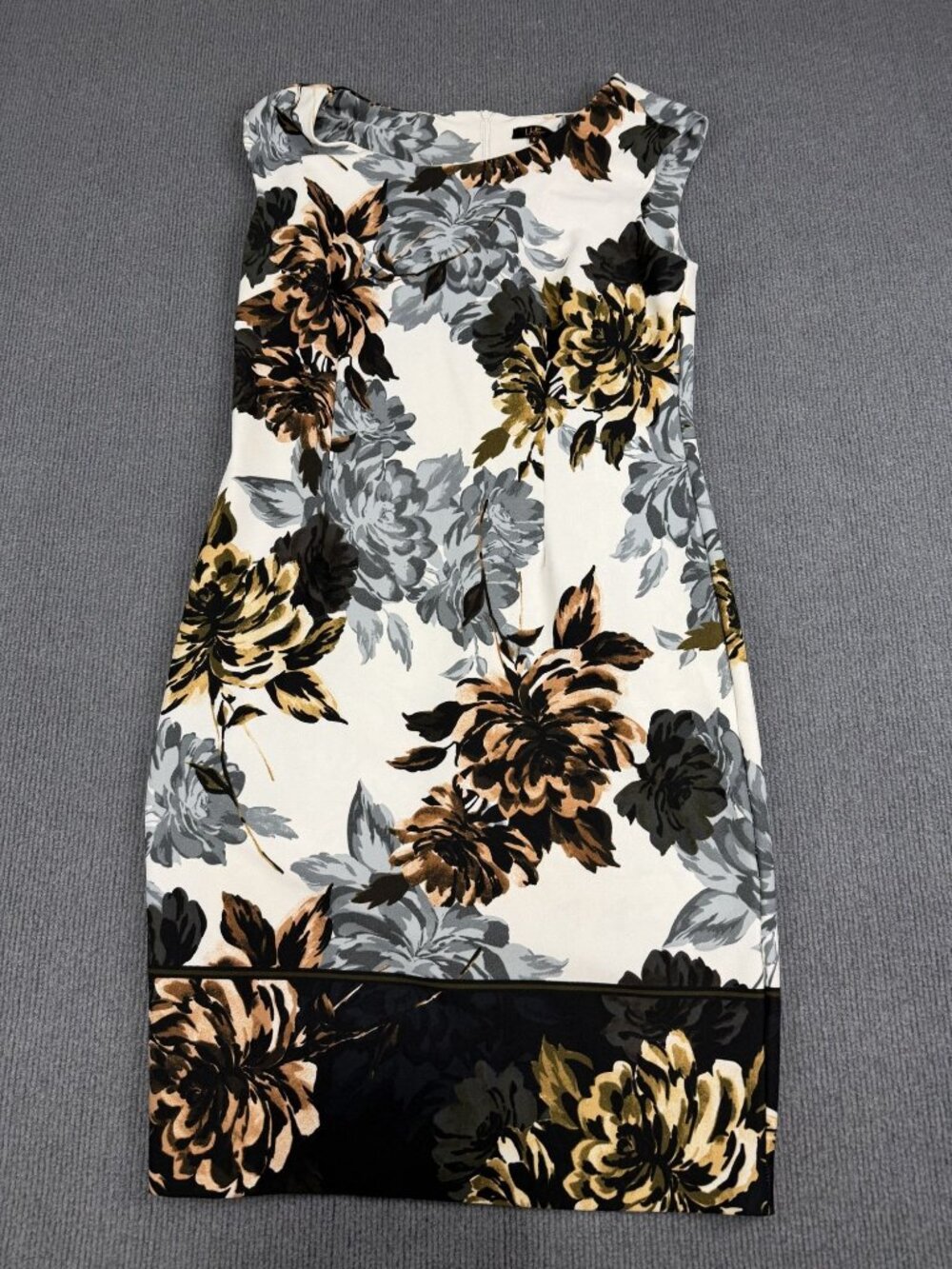 ILE New York Womens Floral Sleeveless Sheath Dress Size 10